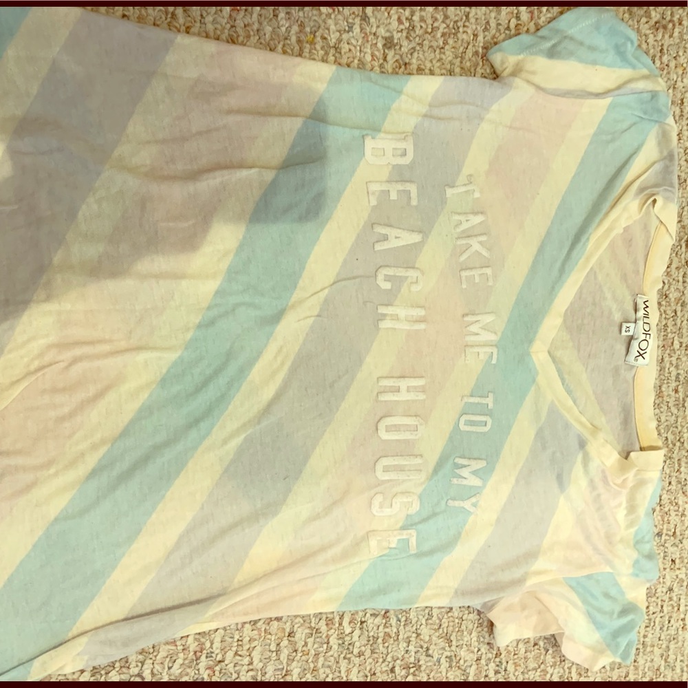 Wild fox vneck beach tee